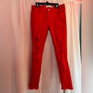 Bright Red GoGo Jeans